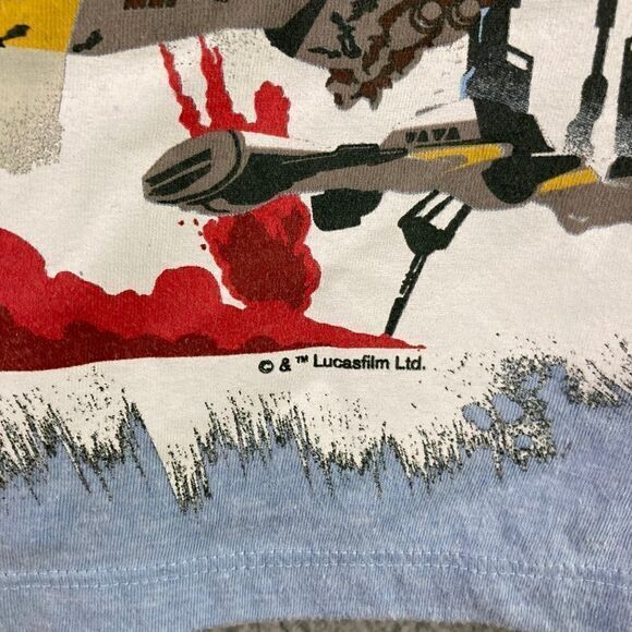 Star Wars Disney Graphic‎ T-Shirt Size Small Rey Finn Blue Men's Last Jedi Parks - Picture 8 of 12